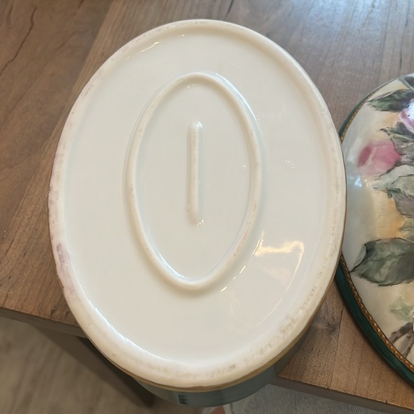 Antique Early 1900s Scandinavian Sterling Silver Painted Porcelain Box - Picture 5 of 6